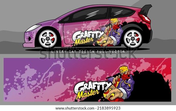 van livery graphic\
vector. abstract grunge background design for vehicle vinyl wrap\
and car branding
