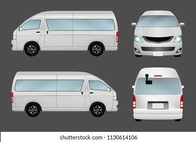 Van, minibus isolate on the background. Ready to apply to your design. Vector illustration.