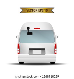 Van, minibus, taxi isolate on the background. Ready to apply to your design. Vector illustration.