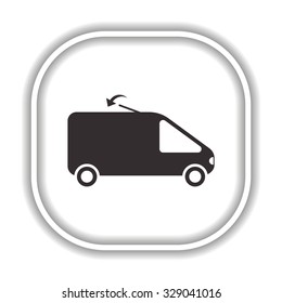 van Modern design flat style icon