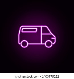 van neon icon. Elements of transportation set. Simple icon for websites, web design, mobile app, info graphics