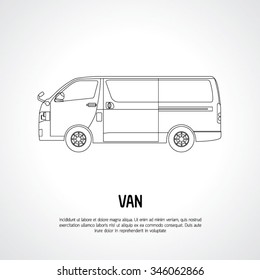 Van Outline Illustration