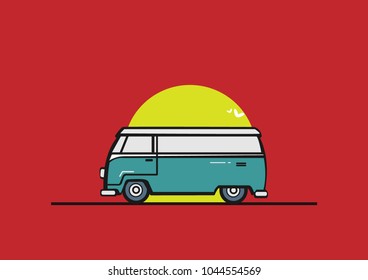 Van Poster Concept Vector Stock Vector (Royalty Free) 1044554569 ...