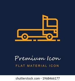 Van premium material ui ux isolated vector icon in navy blue and orange colors