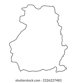 Mapa de la provincia de Van, divisiones administrativas de Turquía. Ilustración vectorial.