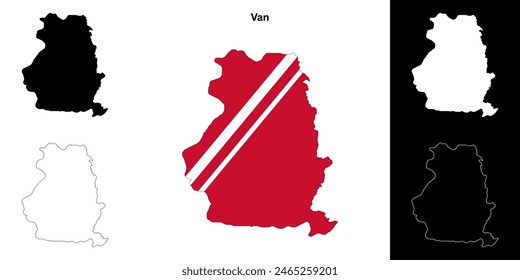 Conjunto de mapas esquemáticos de Van Province