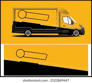 Van racing Car decal wrap design  Vector 