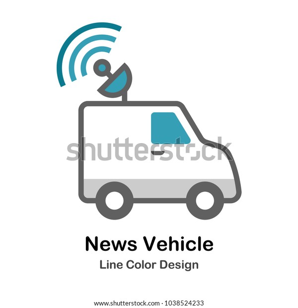 Van with radar mono color\
icon