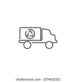 Van recycling icon. Simple element illustration. Van recycling symbol design from Ecology collection set. Can be used in web and mobile on white background