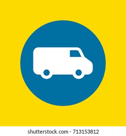 van road sign icon