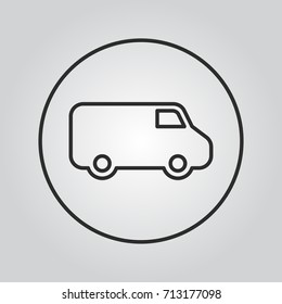 van road sign icon