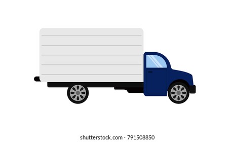 Van shipping isolated vector illustration