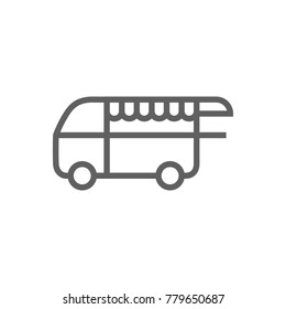 Van with shop icon vector