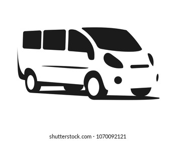 van silhouette, black silhouette of car