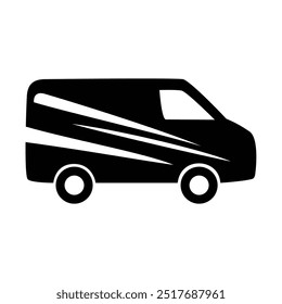 van silhouette design. shipping transportation sign and symbol.