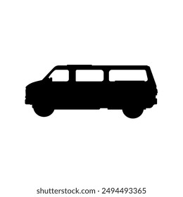 van silhouette - vector illustration