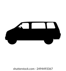 van silhouette - vector illustration
