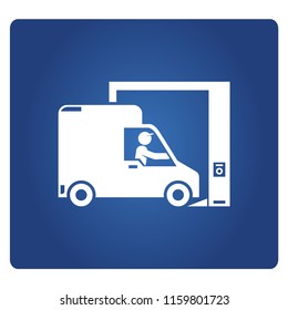 van stopping at checkpoint