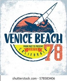 Van Surf Illustration / t-shirt graphics / vectors/ typography/ pacific surf wave/ summer tropical heat print/ surf print vector set/ wave illustration