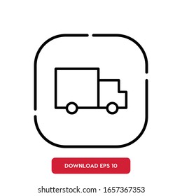 Van symbol, store outline vector icon. Modern, simple flat vector illustration for web site or mobile app