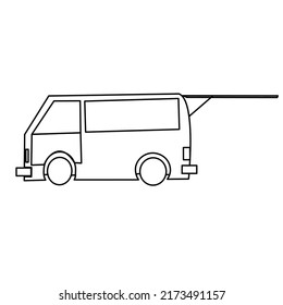 A van that can be used to make a car to go camping.