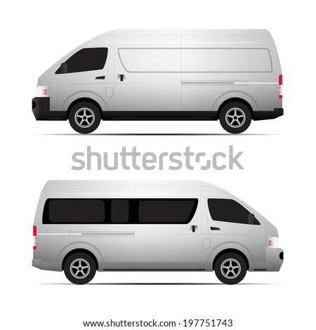  van transport vector concept