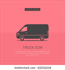 Van  transportation design on pink background with vehicle icon vector illustration