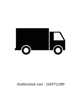 Van truck vector icon. transport truck, logistic symbol. Isolated flat vector sign on a white background. Simple vector illustration for graphic and web design.