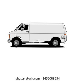 A van truck vector illustration