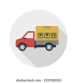 van vector flat colour icon 