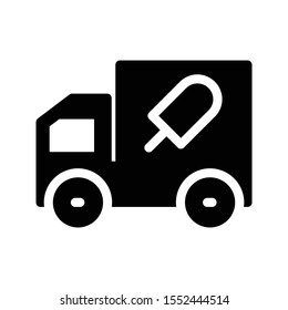 van vector glyph flat icon