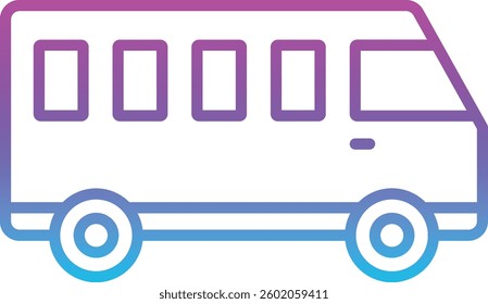 Van vector icon. Can be used for printing, mobile and web applications.