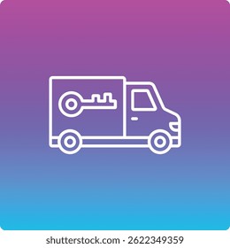 Van vector icon. Can be used for printing, mobile and web applications.