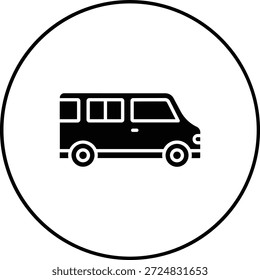 Icono del Vector de la furgoneta. Se puede utilizar para aplicaciones de impresión, móviles y de Web.