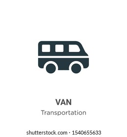 Van vector icon on white background. Flat vector van icon symbol sign from modern transportation collection for mobile concept and web apps design.