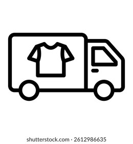 Van Vector Line Icon Design