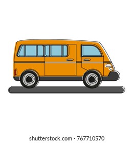 Van vehicle isolated