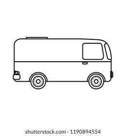 van vehicle isolated icon
