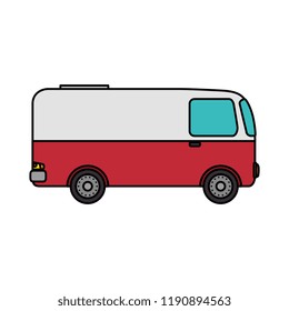 van vehicle isolated icon