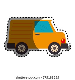 van vehicle isolated icon