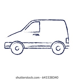van vehicle isolated icon