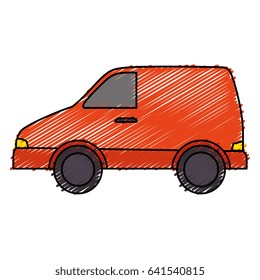 van vehicle isolated icon