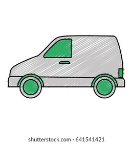 van vehicle isolated icon