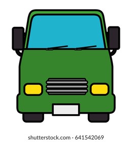 van vehicle isolated icon