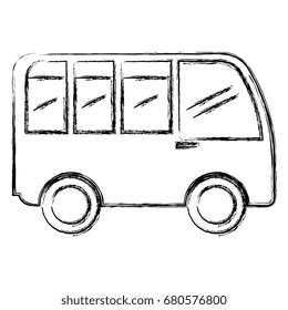 van vehicle isolated icon