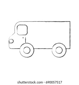 van vehicle isolated icon