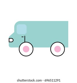 van vehicle isolated icon