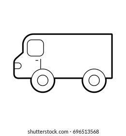 van vehicle isolated icon