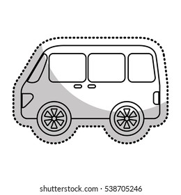 van vehicle isolated icon vector illustration design