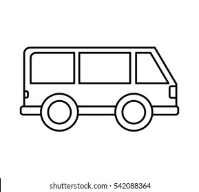 van vehicle isolated icon vector illustration design
